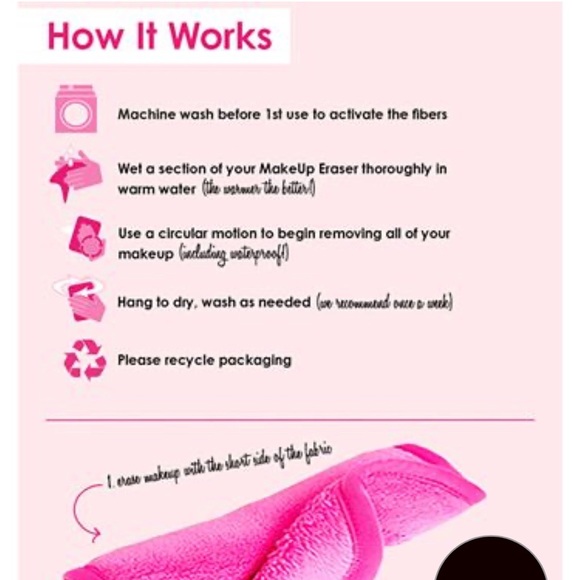 THE ORIGINAL MAKE-UP ERASER Black Microfiber Wash Cloth Reusable - Picture 6 of 7